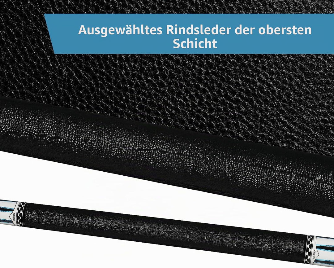 GARSEN Billard-Queue-Stick, 147,3 cm, 510,3 g, 538,6 g, 567 g, 595,3 g, Billard-Hausbar, 4 Stück Led