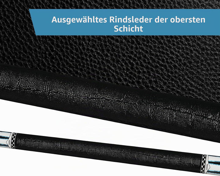 GARSEN Billard-Queue-Stick, 147,3 cm, 510,3 g, 538,6 g, 567 g, 595,3 g, Billard-Hausbar, 4 Stück Led