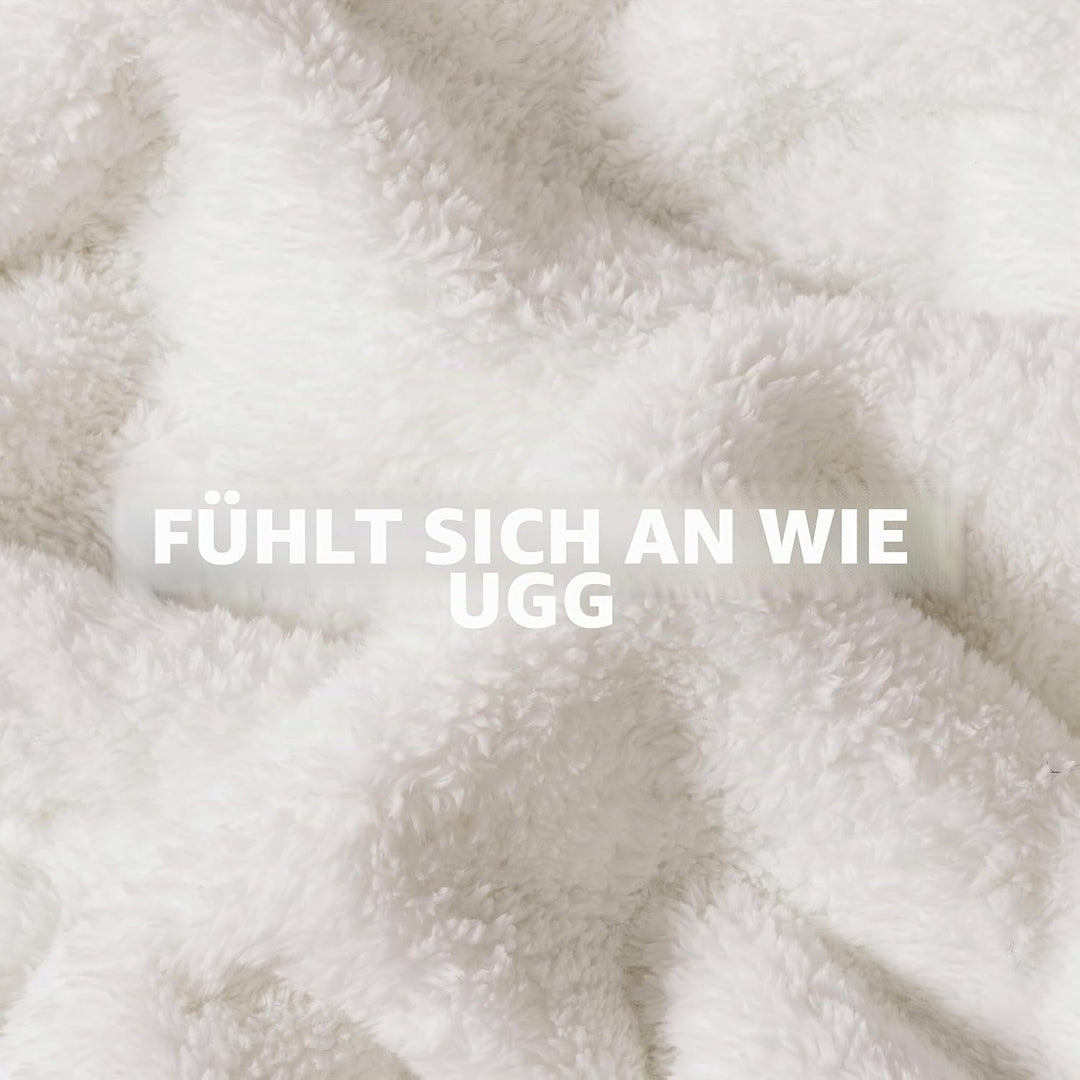 UGG Whitecap – Plüsch-Überwurfdecke für Couch oder Bett – Bequeme, gemütliche Heimdekoration – weich