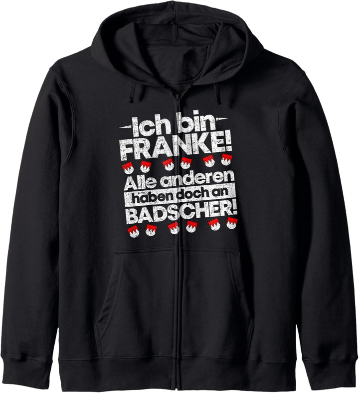 Franke Badscher Lustiger Fränkischer Dialekt Spruch Franken Kapuzenjacke