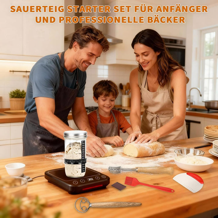 Daity Sauerteig Starter Set, 13-teilig, 28 cm oval und 25 cm rund 4, 4