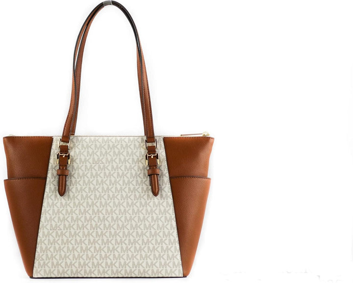 Michael Kors Charlotte Large Top Zip Tote Vanille, Vanille