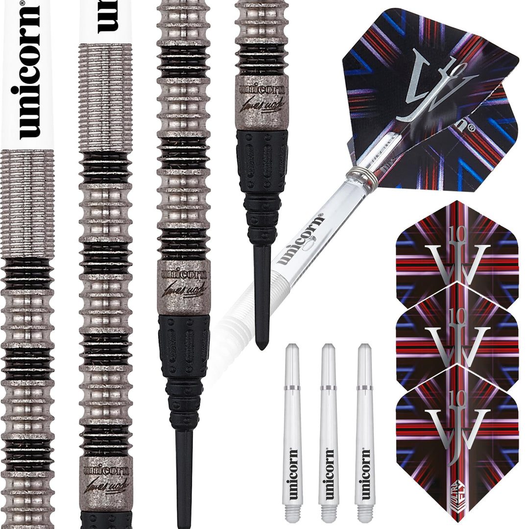 Unicorn Dart-Set mit weicher Spitze, James The Machine Wade, 70% Wolfram-Barrels, epische weiche Spi
