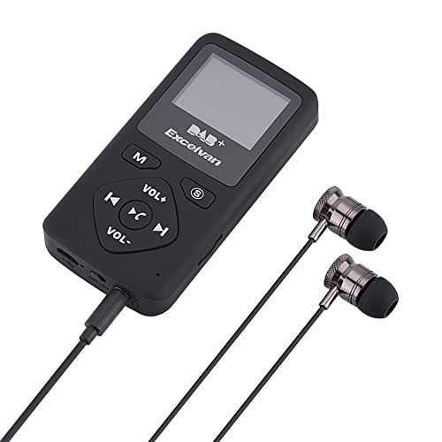 Tragbares DAB/DAB+ Radio, Bluetooth MP3 Player mit Kopfhörer, Unterstützung für TF Karte, Taschen Di