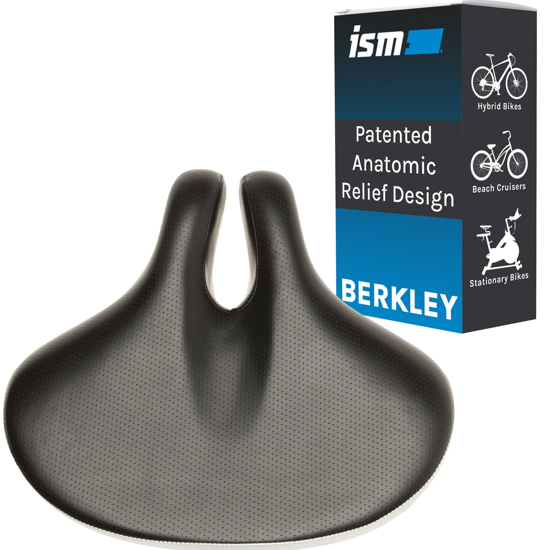 ISM Comfort Series Noseless Bike Saddle for Upright Riders - Anatomic Relief Bicycle Saddle for Hybr
