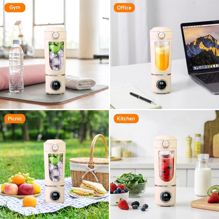 Tragbarer Mixer Smoothie Maker, Mixer to go 700 ml, Typ-C Wiederaufladbar, Becher mit Auslaufsichere