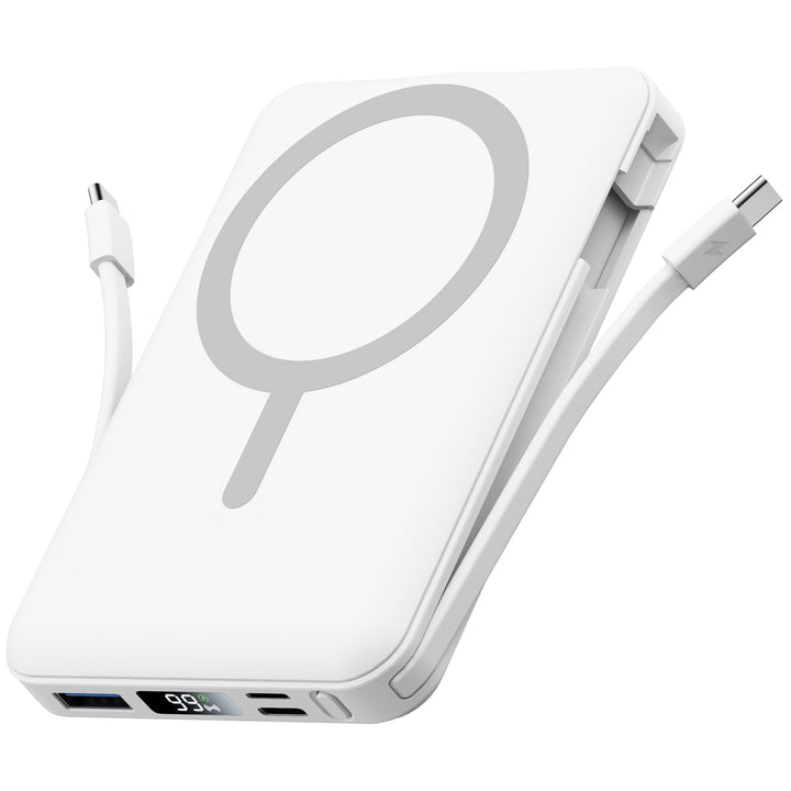 Powerbank für MagSafe, 10000mAh Magnetische Powerbank iPhone, Weiss Weiss 10000.0 Milliamperestunden