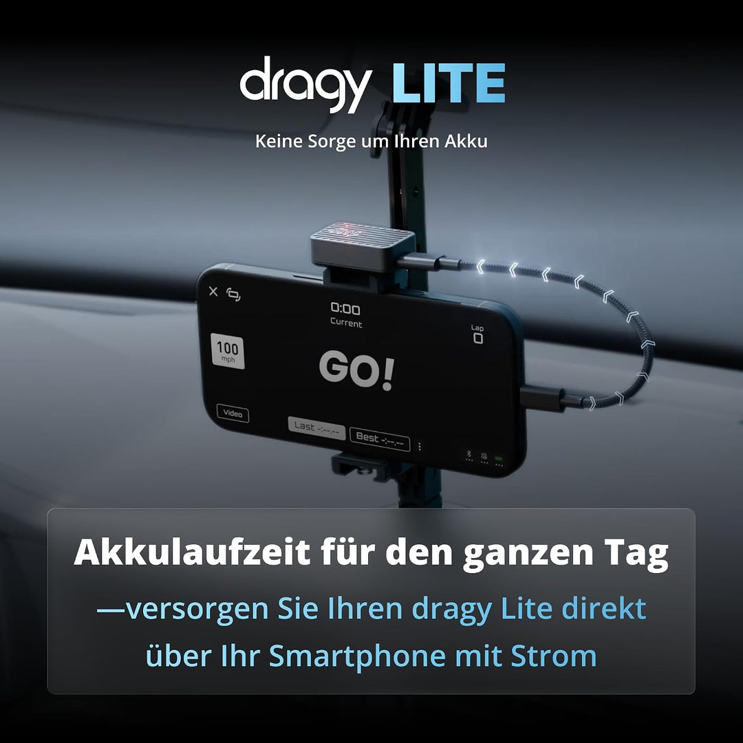 dragy 10Hz GPS basierter Leistungsmesser, 10Hz Laptimer (dragy Lite)