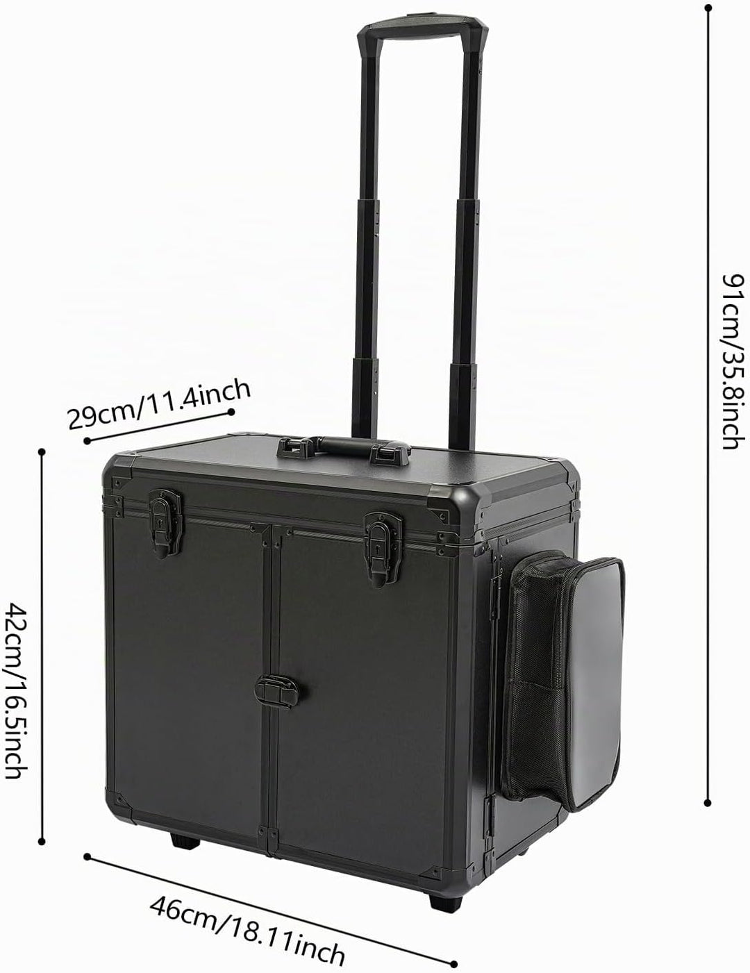 Mobile Fusspflegekoffer Höhe 91cm Grosse Kapazität Fusspflege Trolley Kosmetikkoffer Multikoffer mit