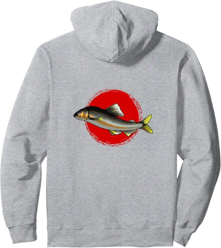 Japanischer Ayu Fisch Ryukyu ko-ayu Japan Flagge Angeln Pullover Hoodie