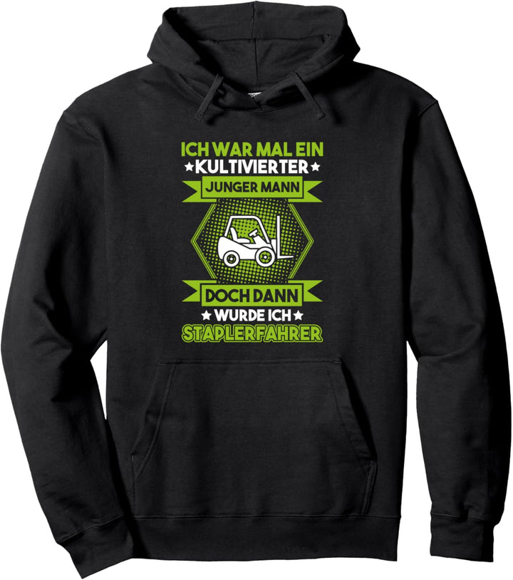 Gabelstaplerfahrer Kultivierter Junger Mann Staplerfahrer Pullover Hoodie