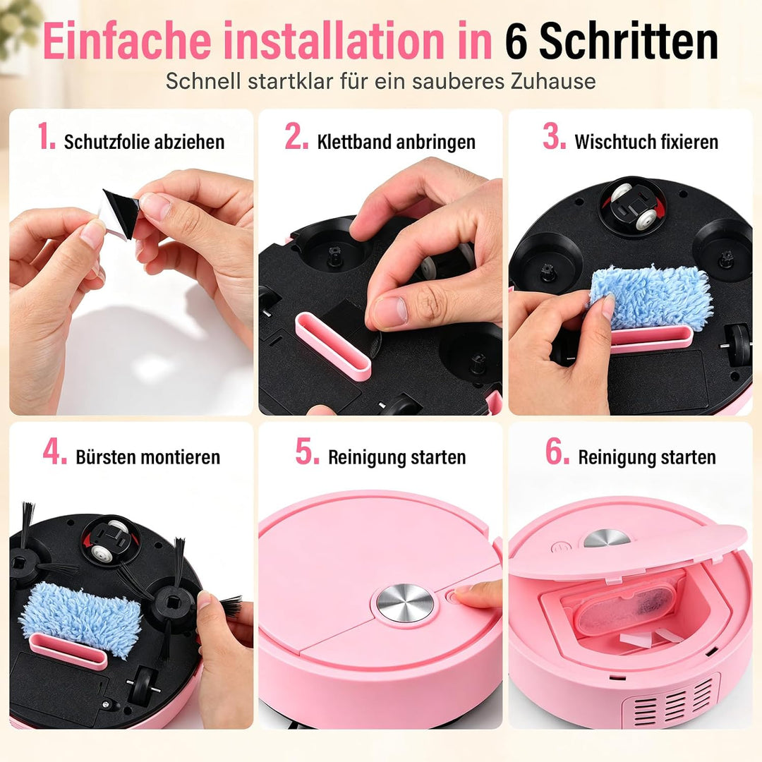 Yizemay Mini Saugroboter, Kleiner Automatischer Staubsaugerrobote, C