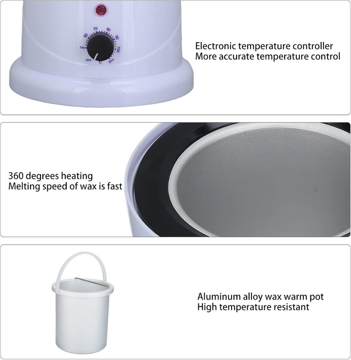 Wachswärmer, Enthaarungserhitzer mit anpassbarer Temperatur, Haarentfernung Hot Wax Warmers Waxing P
