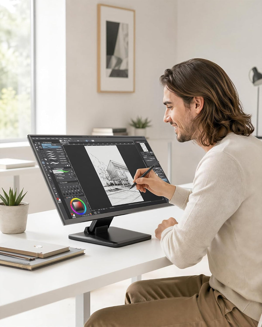 monTEK portabler Monitorständer für 17–27 Zoll Touchscreens, POS &amp; Mini PC