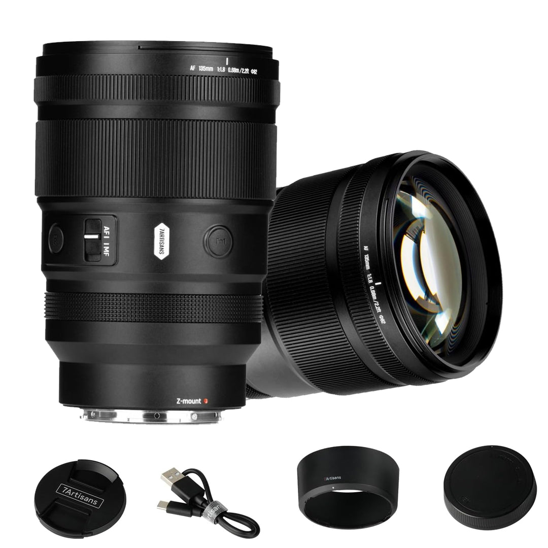 7artisans AF 135mm F1,8 Teleobjektiv für Nikon Z-Mount, Vollformat mit Autofokus, AF/MF, Festbrennwe