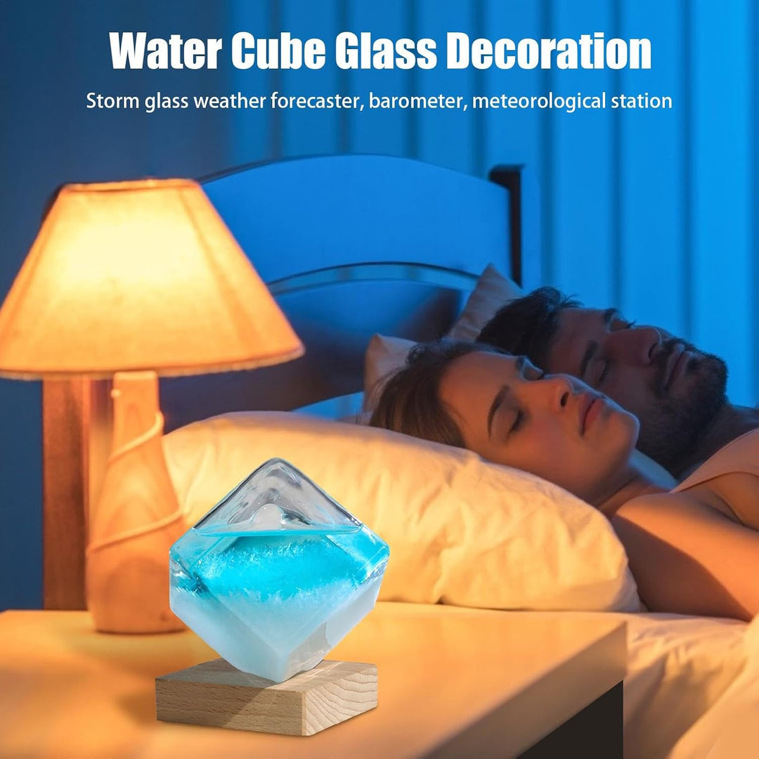 Sturm Glass Wetterstation, Sturm Glass Wettervorhersager,Sturmglas Wettervorhersageglas 8cm Wettervo