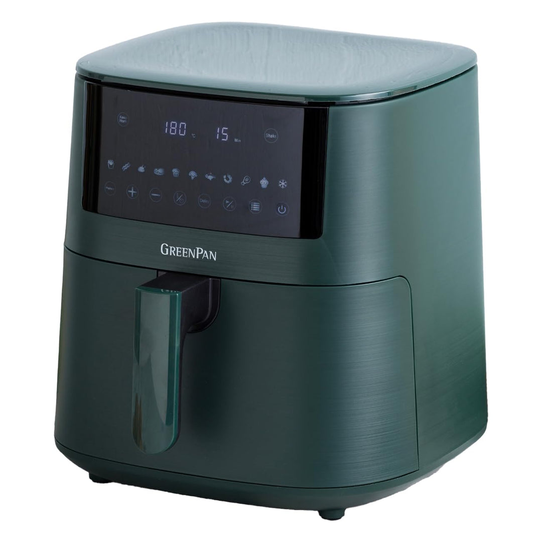 GreenPan Bistro Heissluftfritteuse, Airfryer, 7,2 Liter, 1650 Watt, LED-Touchscreen, Antihaftbeschic