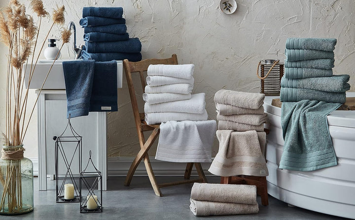 PandaHome Badvorleger Set aus 100% Baumwolle - 2 Stück Badematte - Duschvorleger Duschmatte, Schnell