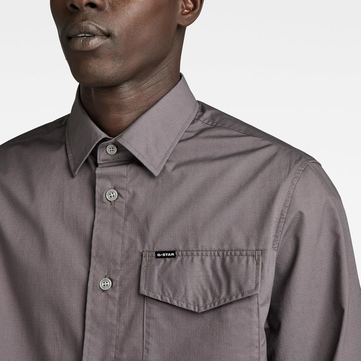 G-STAR RAW Herren Rine Regular Hemd Shirts S Grau (Rabbit D23561-d308-g077), S Grau (Rabbit D23561-d