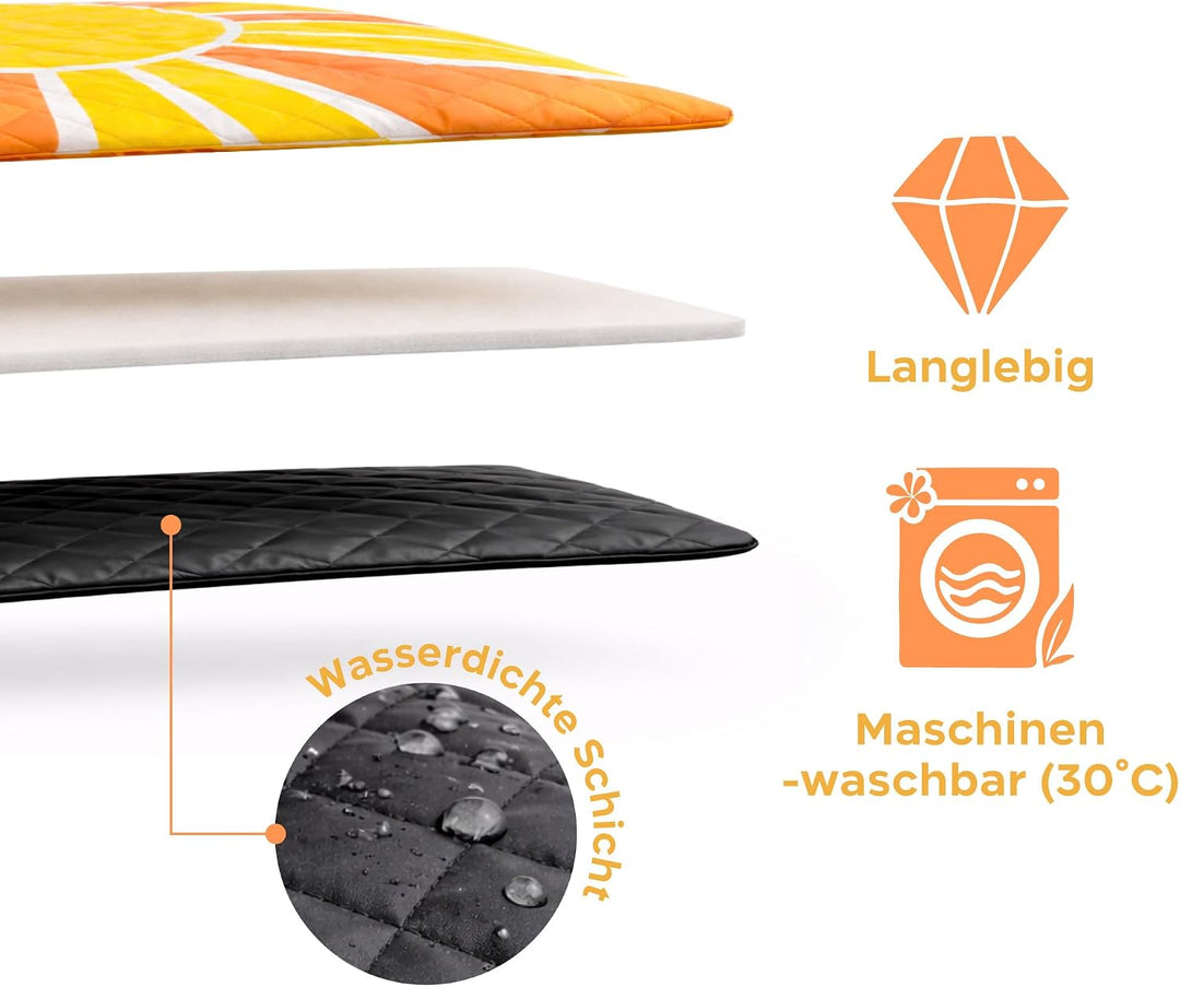 Twinzee Picknickdecke 200x200 cm Wasserdicht - Waschbare Stranddecke XXL für Strand, Camping, Outdoo
