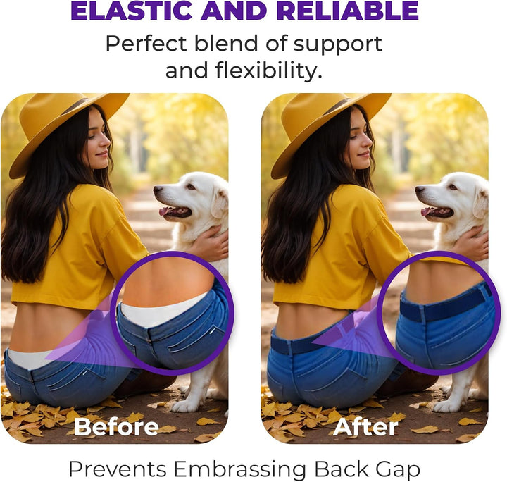 BELTAWAY-The Square Adjustable No Show Flat Buckle Belt Comfortably Holds Your Pants Up Plus Size (1