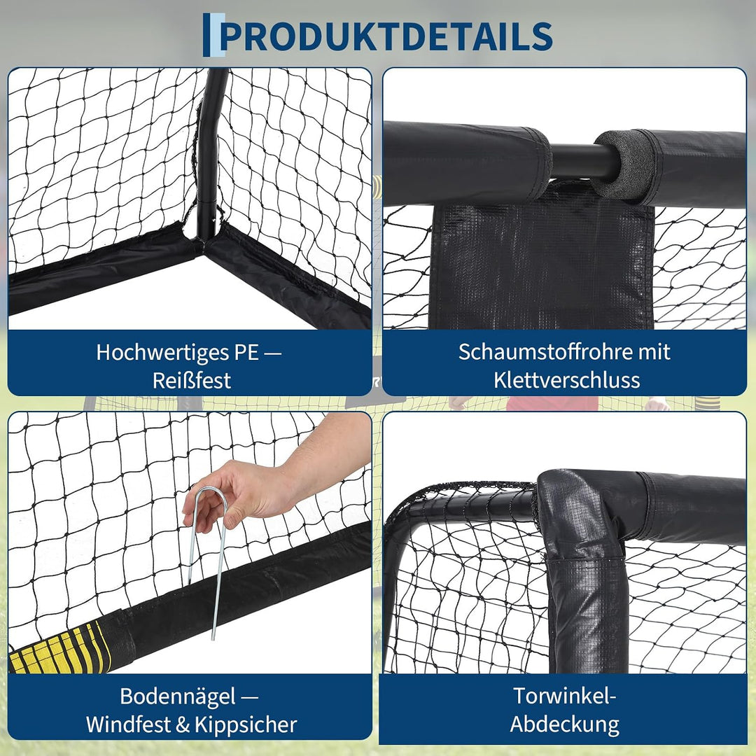 Garvee Fussballtor 180 cm für Kinder und Erwachsene, Stahlrahmen mit Vollständiger Pulverbeschichtun