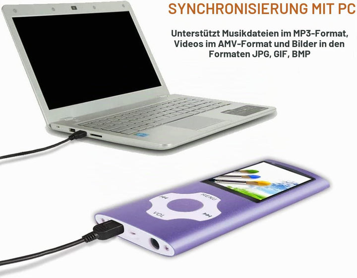 MP3 Player mit 32GB MicroSD Speicherkarte, Tabmart MP4 Musik Player Unterstützung Audio Player Media