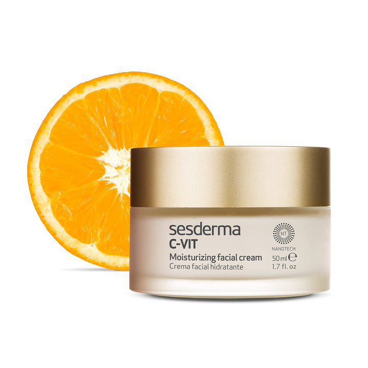 Sesderma | C-Vit Feuchtigkeitsspendende Gesichtscreme | Vitamin C | Hydratisierte und Strahlende Hau