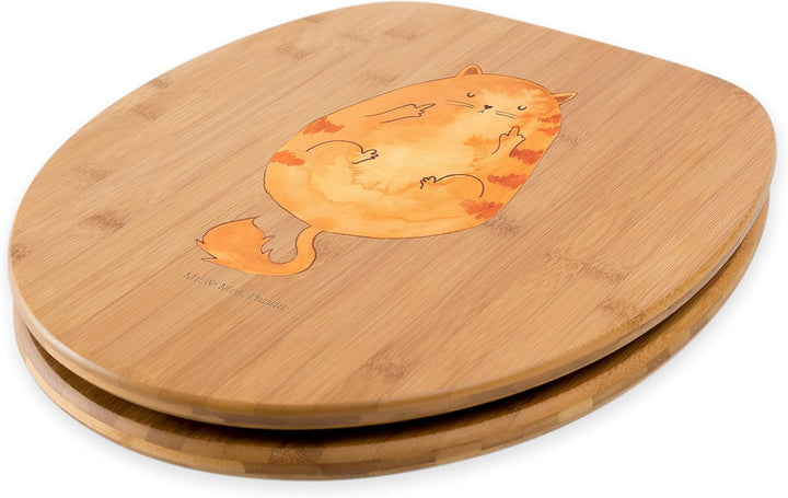 Mr. &amp; Mrs. Panda Motiv WC Sitz Katze Frühaufsteher - Geschenk, Toilette, WC-Sitz, Tiger, Klobrille,