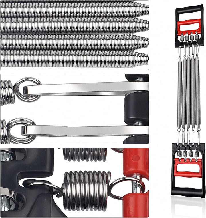 Chest Expander Verstellbar, Fitness Expander, Brust Expander für Männer &amp; Frauen, mit 5 Frühjahrs-Mu