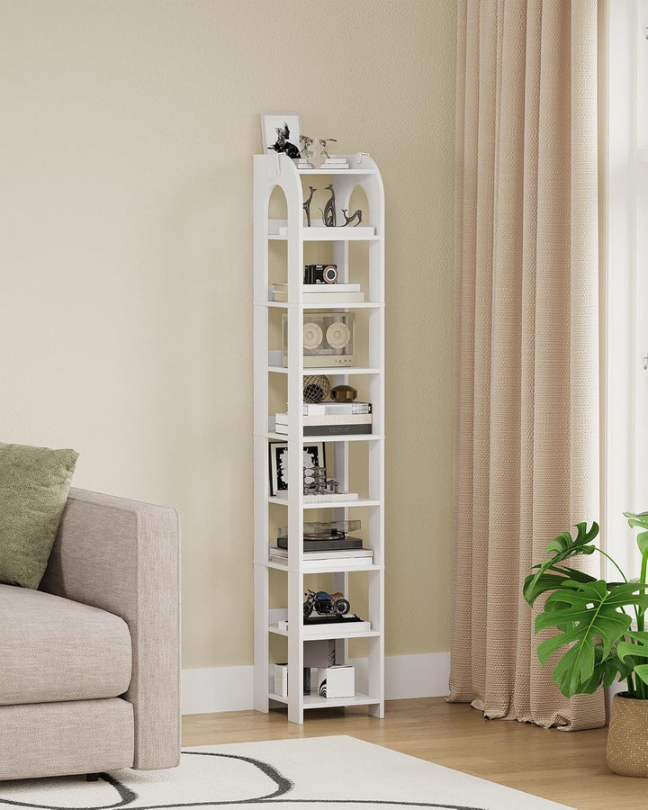 Hzuaneri Vertikales Schuhregal, 9 Ebenen Schmale Schuhregale, Holz-Schuh-Organizer für Schrank, Eing