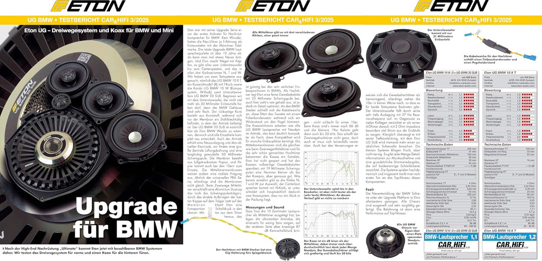 ETON UG-BMW20SUB – Power 8“ / 20 cm Auto Untersitz Subwoofer, kompatibel mit BMW und Mini Fahrzeugen