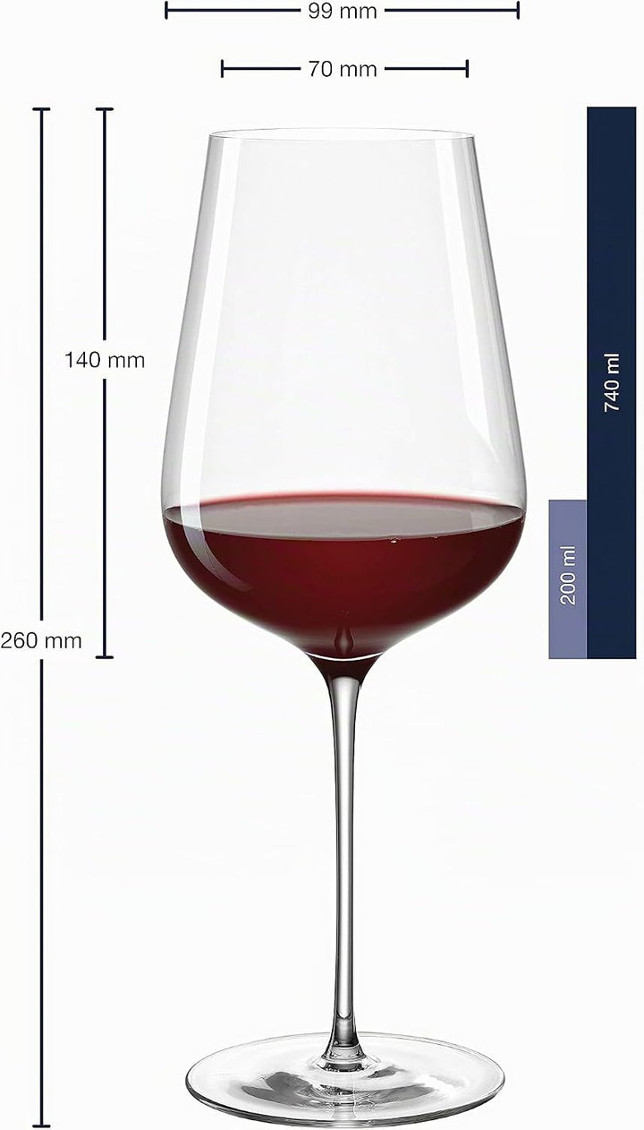 LEONARDO HOME 066411 Rotweinglas 740ml Brunelli 6er, Glas Rotweingläser, Rotweingläser