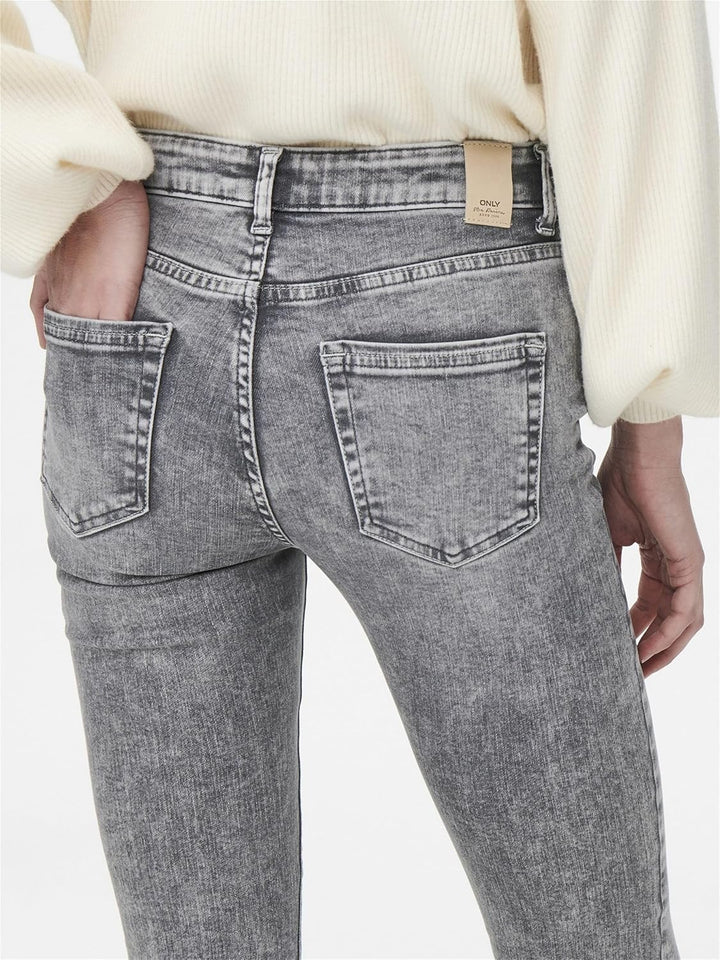 ONLY Female Skinny Jeans ONLBLUSH Mittlere Taille Skinny Fit Jeans XS Light Grey Denim, XS Light Gre