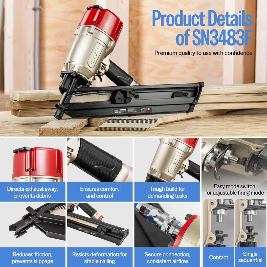 meite SN3483F 34° Streifennagler 50–83 mm für Holzrahmenbau