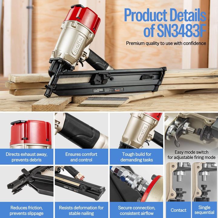 meite SN3483F 34° Streifennagler 50–83 mm für Holzrahmenbau
