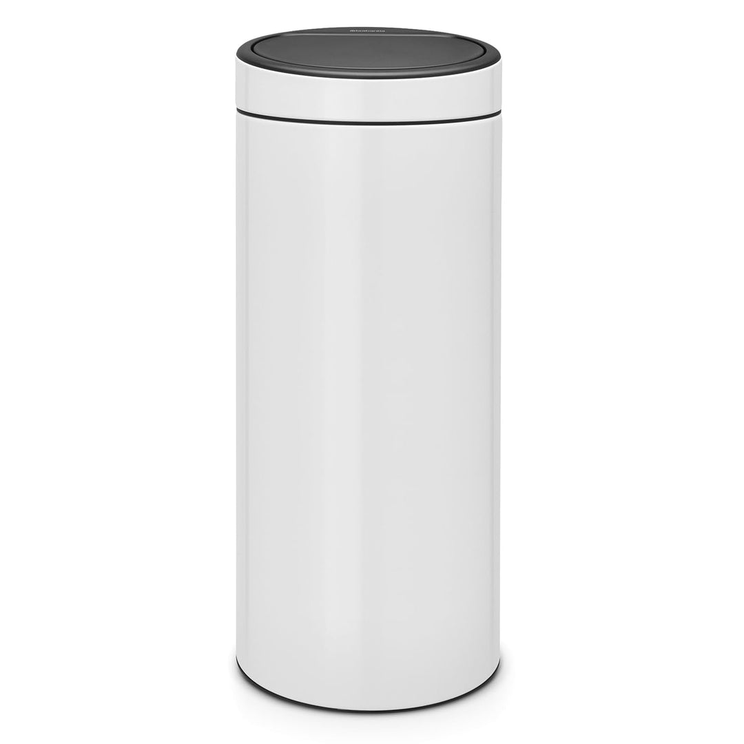 Brabantia Touch Bin New Mit Herausnehmbaren Kunststoffeinsatz, White, 30 Liter 30 Liter White, 30 Li
