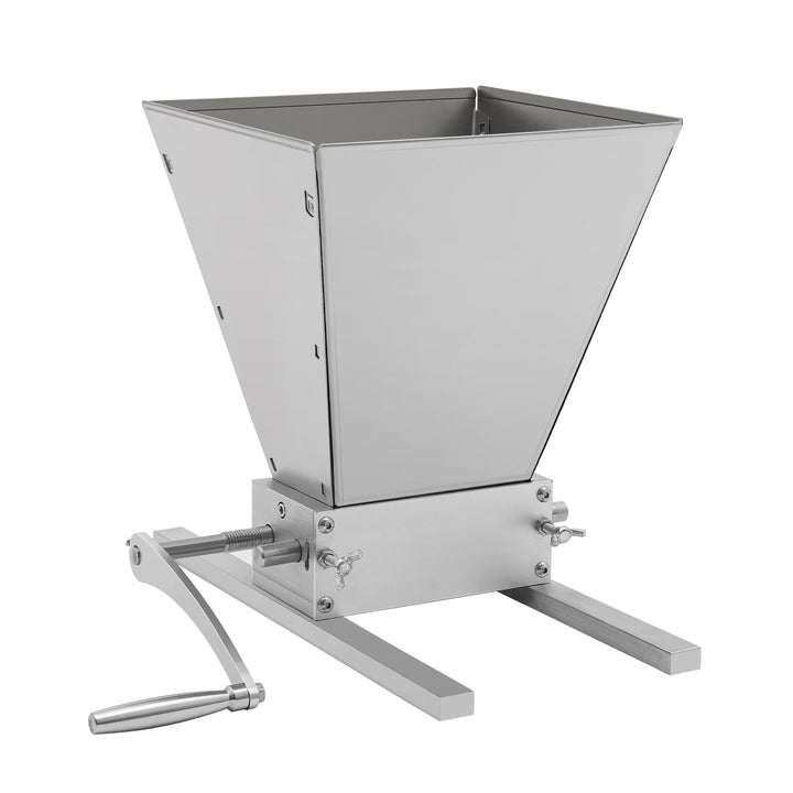 Manuelle Getreidemühle, 4L Malzmühle mit 2 Einstellbare Roller, Edelstahl Verstellbare Grainmühle mi
