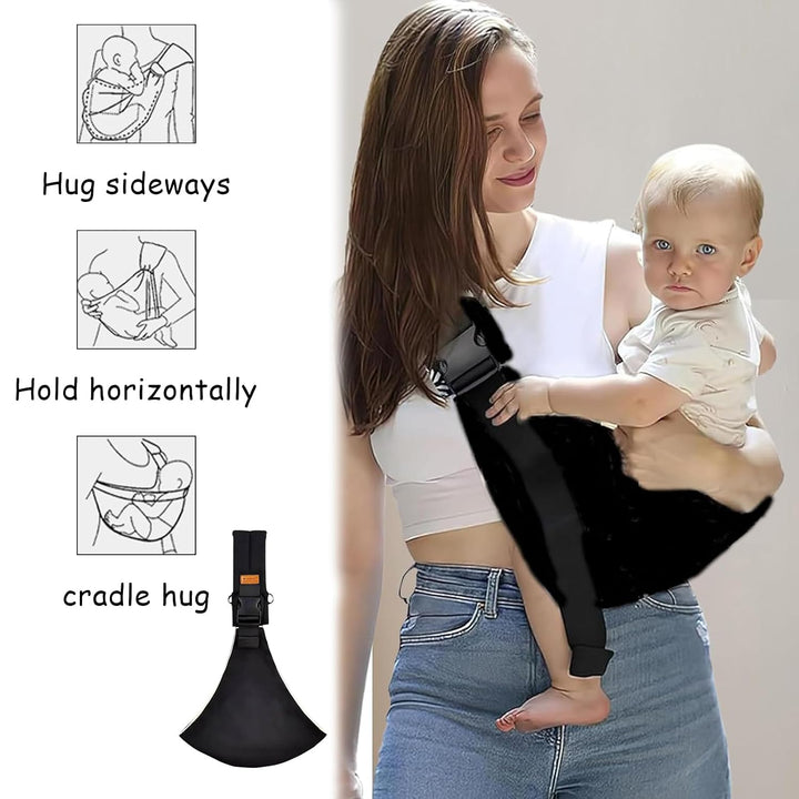 Tragetuch Baby Multifunktion für Säuglinge Kleinkinder (Schwarz)