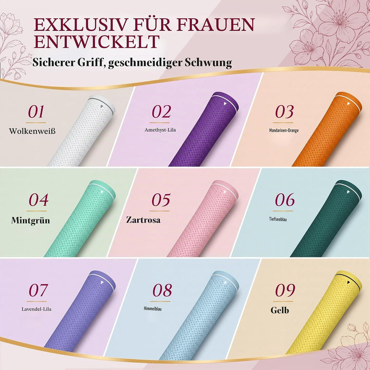 SAPLIZE Golfgriffe, 13er-Set mit komplettem Regripping-Kit, Standard/Midsize, Golfschlägergriffe aus