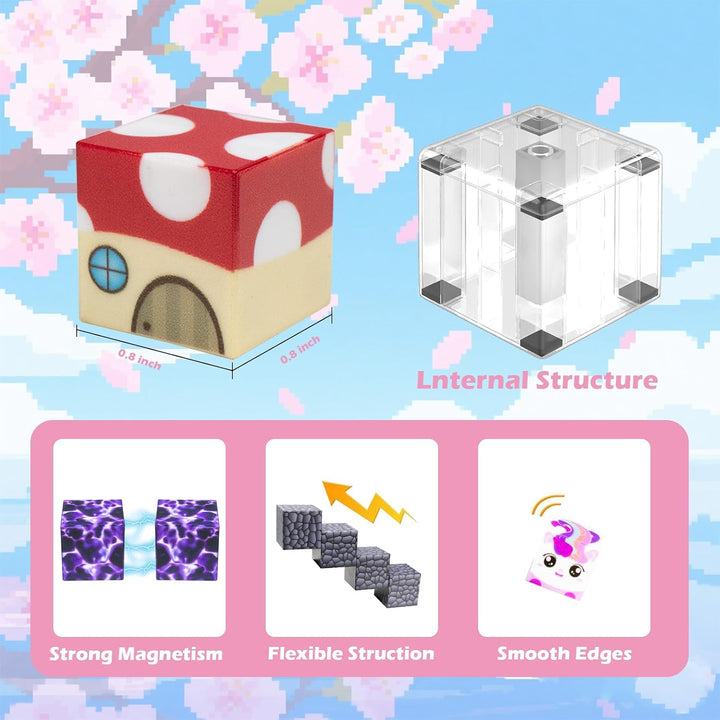HUIZHOU Magnetic Blocks Set,Magnetische Bausteine,Magnet bausteine Kinder Lernspielzeug zur geistige
