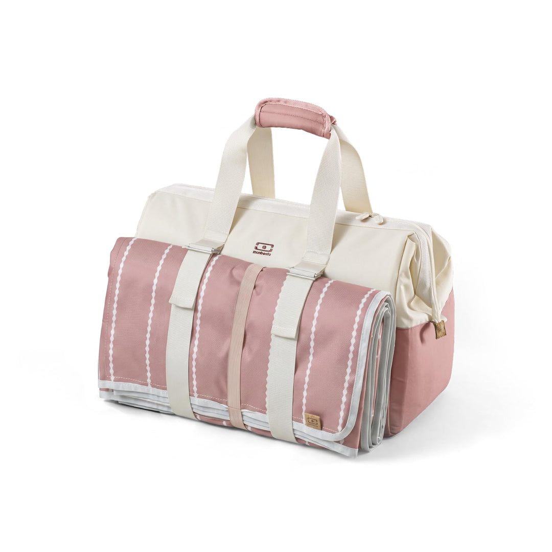 monbento – 25-Liter-Isoliertasche + wasserdichte Tischdecke – Ideal für Picknicks – Rosa