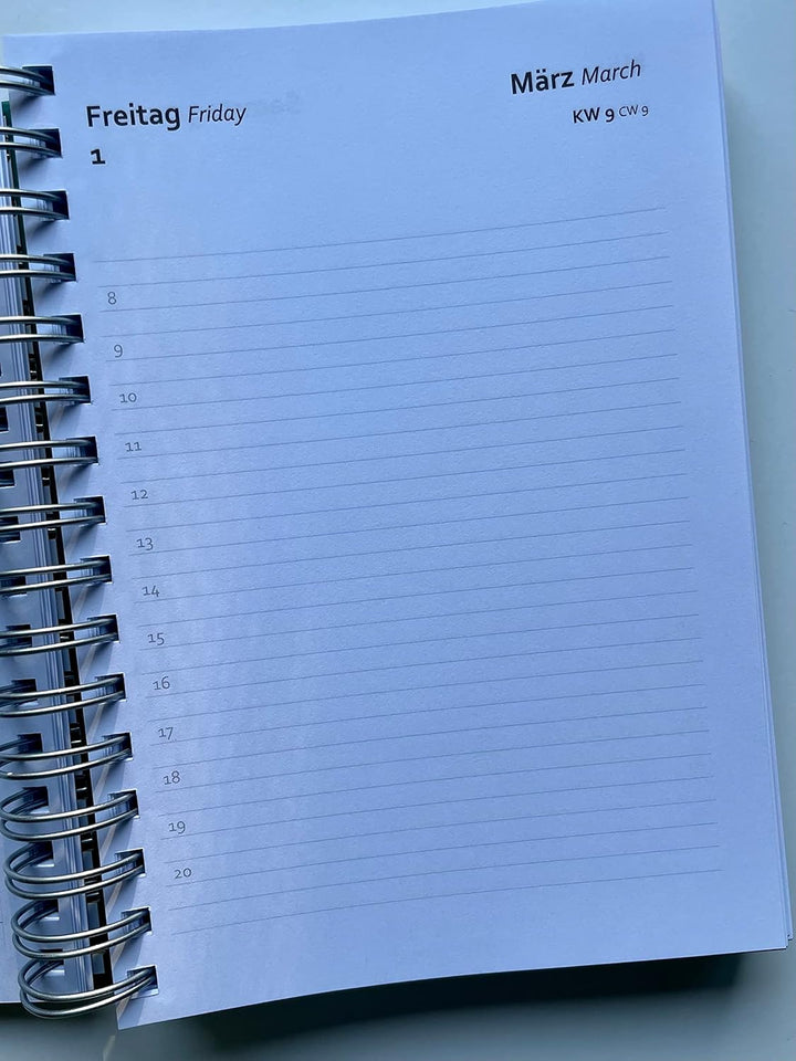 Der KLEINE DICKE - DIN A5 Kalender 2025-400 Seiten - jeder Tag 1 volle Seite Platz (Moosgrün), Moss