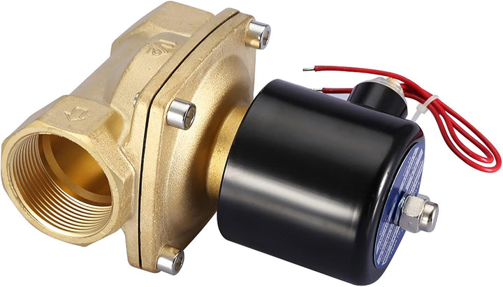 Magnetventil DN40 1-1/2 "Zwei Wege Messing Elektromagnetventil Normalerweise Geschlossen 220VAC für