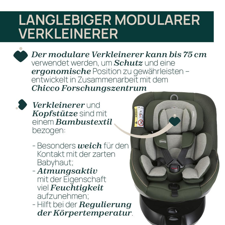 Chicco Seat105 I-Size, Autositz nach ECE R129/03, 360° drehbar, 6 Positionen, schneller und einfache