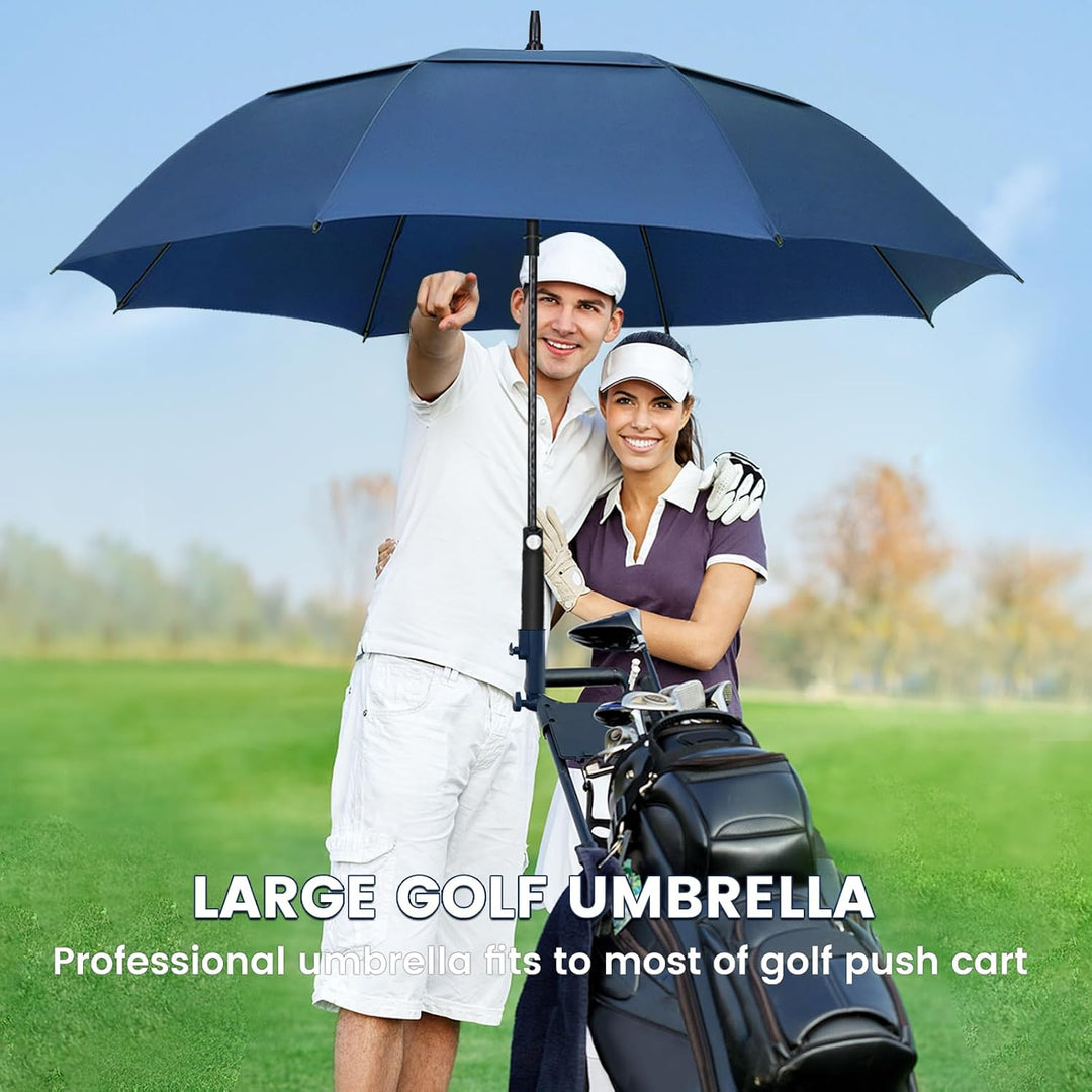 NINEMAX Regenschirm Gross Sturmfest,Golf Stockschirm Automatik Auf,L/XL/XXL Regenschirm für Herren D