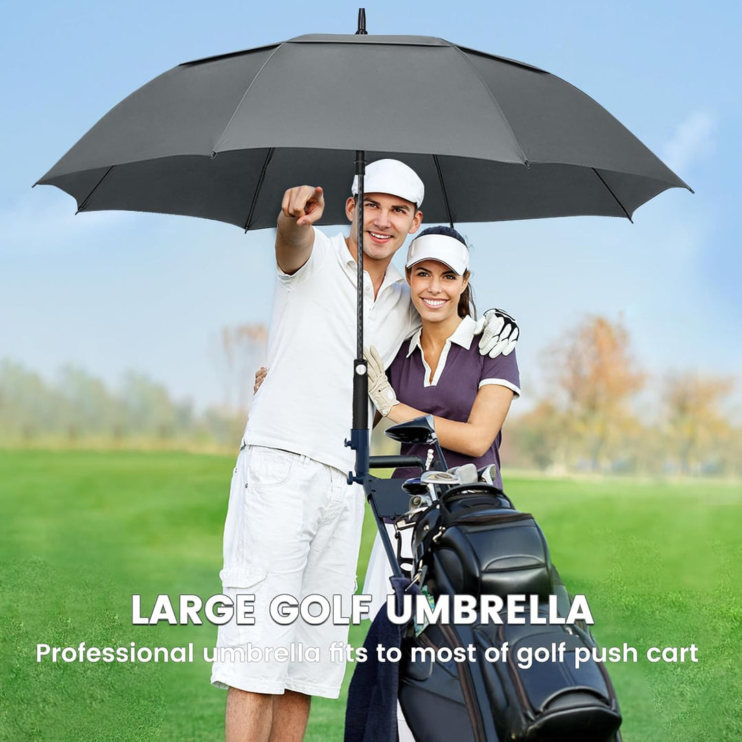 NINEMAX Regenschirm Gross Sturmfest,Golf Stockschirm Automatik Auf,L/XL/XXL Regenschirm für Herren D