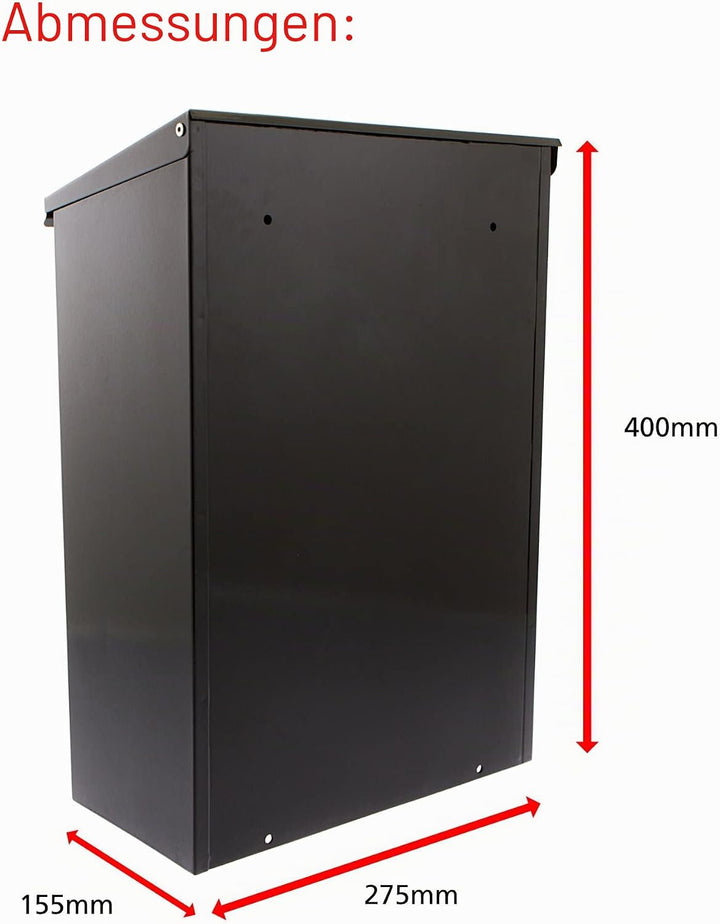 G2 Trading Company 077 Themse Stahl Zeitungsbox – Schwarz, L