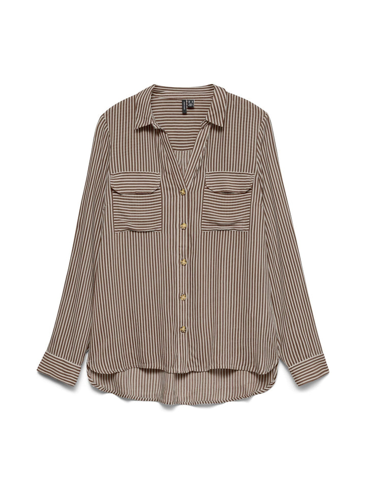 VERO MODA Female Hemd VMCBUMPY Hemd 46 Cocoa Brown, 46 Cocoa Brown