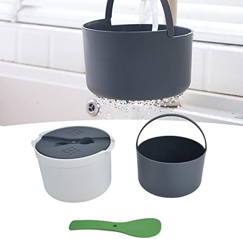 Cocoarm 2L Mikrowellen-Reiskocher-Set, Lebensmittelechtes PP-Material, Reislöffel-Deckelsieb, Dampft
